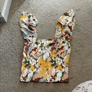 Abercrombie & Fitch Multicolor Ruffle Blouse